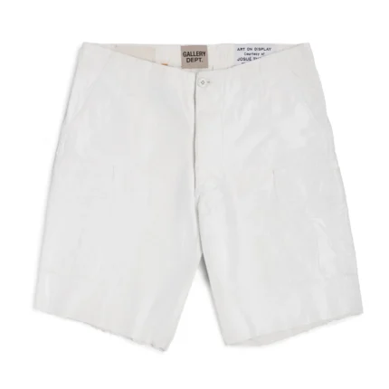 Gallery Dept White Foil Cargo Shorts