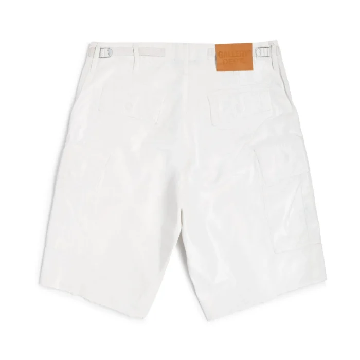 Gallery Dept White Foil Cargo Shorts